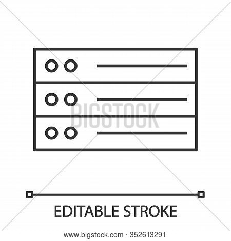 List Linear Icon. Digital Organizer. Schedule. Table Of Contents. Thin Line Illustration. Contour Sy
