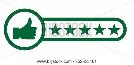 Consumer Or Customer Product Rating Flat Icon For Apps And Websites - Vector