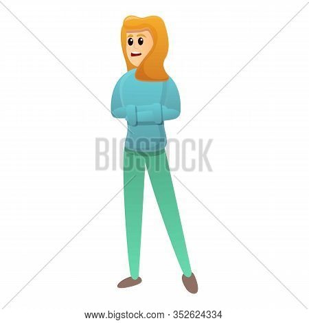 Woman Mental Hospital Icon. Cartoon Of Woman Mental Hospital Vector Icon For Web Design Isolated On 