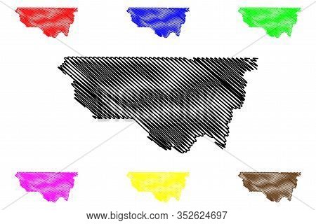 Pitkin County, Colorado (u.s. County, United States Of America,usa, U.s., Us) Map Vector Illustratio