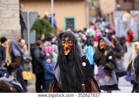 Laudenbach, Main-tauber-kreis, Germany - February 23, 2020: The Carnival Of Laudenbach