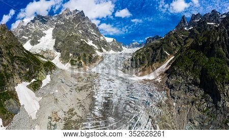 Caucasus Mountains On The Border Of Russia And Georgia. Chalaat Pass And Very Beautiful View Of The 