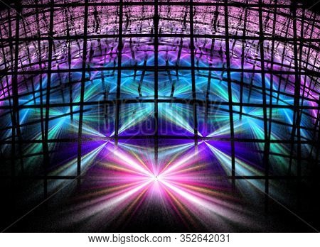 Abstract Multicolored Fractal Pattern