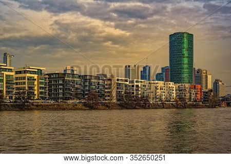 Frankfurt(main),germany - February 08,2020:westhafen These Are New,modern And Expensive Apartment Bu