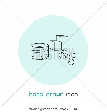 Turkish Delight Icon Line Element. Vector Illustration Of Turkish Delight Icon Line Isolated On Clea