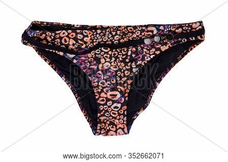 Swimsuits Isolated. Close-up Of A Elegant Female Sexy Multcolored Bikini Bottoms Or Panties Isolated