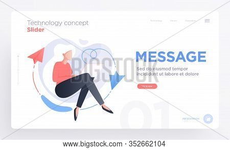 Presentation Slide Templates Or Hero Banner Images For Websites, Or Apps. Ommunication Technology Co