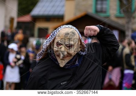 Laudenbach, Main-tauber-kreis, Germany - February 23, 2020: The Carnival Of Laudenbach
