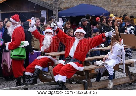 Laudenbach, Main-tauber-kreis, Germany - February 23, 2020: The Carnival Of Laudenbach