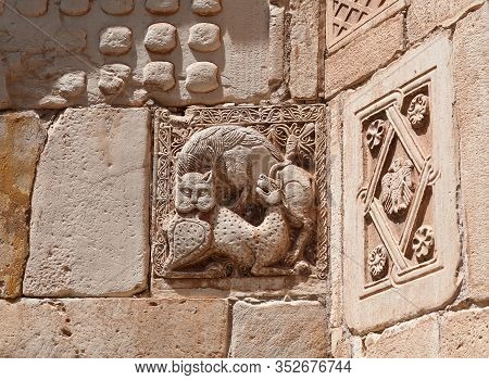 Ancient Bas-relief At The Church Of Agios Eleftherios In Athens, Greece. This 12th-century Church De