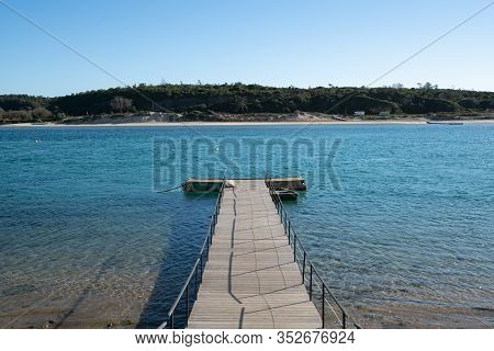 Vila Nova De Milfontes Beach Pier In Portugal