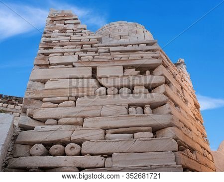 Ancient Frankish Castle On Paros Island, Cyclades, Greece