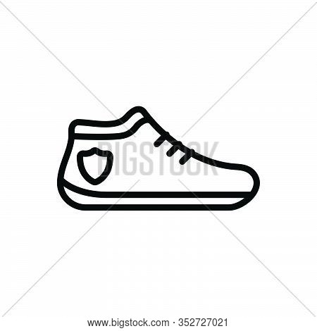 Black Line Icon For Shoe Boot Footwear Brogue Footgear Sneakers Jogging-shoes Fashion Trainers Walki