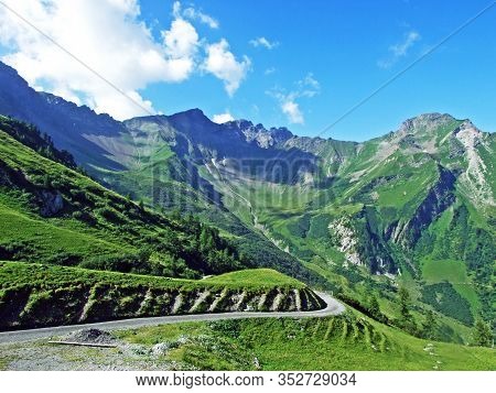 View Of The Ratikon Border Alpine Mountain Massif Or Rätikon Grenzmassiv (oder Raetikon) From Liecht