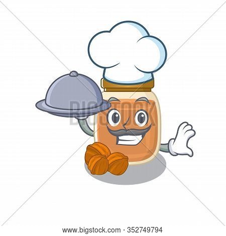A Picture Of Walnut Butter As A Chef Serving Food On Tray