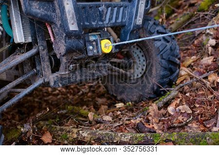 The Winch Is Coupled With A Buggy That Slid Into A Ditch During Riding