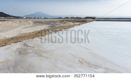 Salt Flats Near Afera Lake In The Danakil Depression In Ethiopia In Africa.