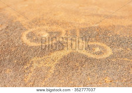 Detail Of The Prehistoric Rock Paintings Of The San People In Western Namibia, Near Twyfelfontein.
