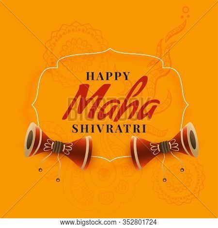 Happy Maha Shivratri Festival Greeting Design Illustration