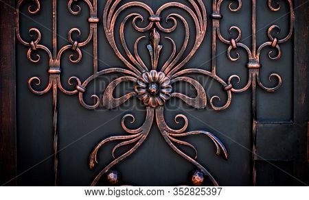 Beautiful Decorative Metal Elements Forged Wrought Iron Gates