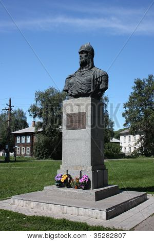 Monument Alexandr Nevsky. Rusland, Yaroslavl region, Pereslavl.