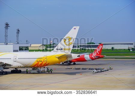 Don Mueang International Airport Dmk, Don Mueang/thailand - July 12 : Airplane Airliner Aircraft Nok