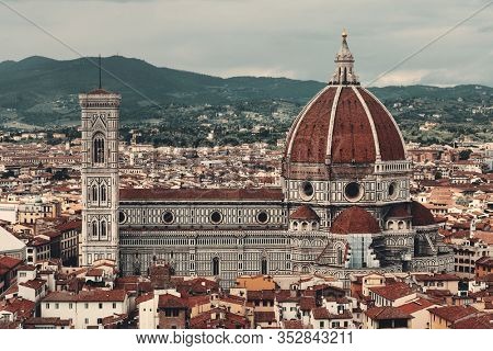 Florence Cathedral viewed from Tower of Arnolfo at Palazzo Vecchio
