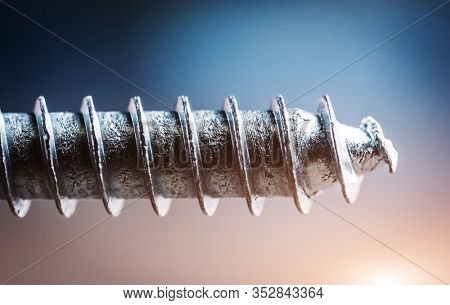 Close up view of screw tip with thread