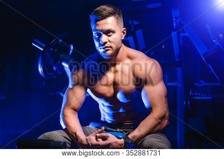 Sport, Fitness, Weightlifting, Bodybuilding, Training, Athlete, Workout Exercises Concept. Bodybuide