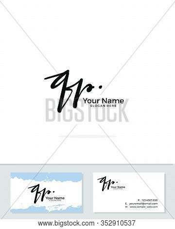 Q P Qp Initial Logo Signature Vector. Handwriting Concept Logo.