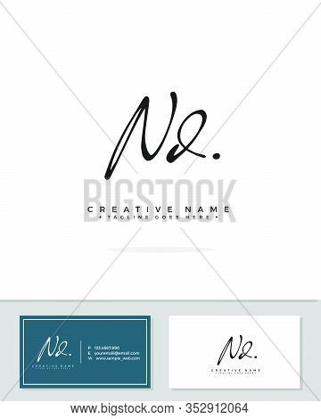 N D Nd Initial Logo Signature Vector. Handwriting Concept Logo.