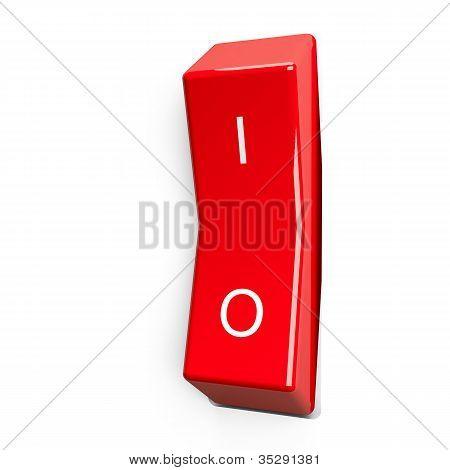 Interruttore elettrico rosso
