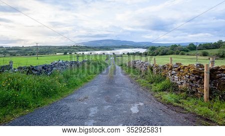 Ireland Farm Road Lake Countryside