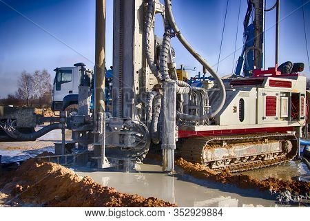 Drilling Rig. Drilling Deep Wells. Coring. Industry. Mineral Exploration.