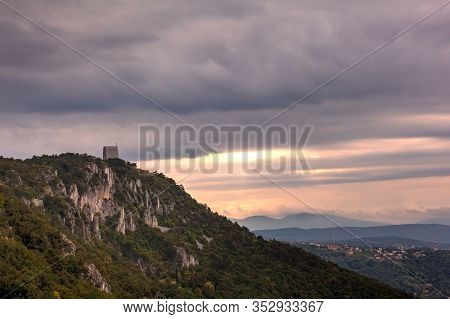 View Of The The Temple Of Monte Grisa,  Roman-catholic Church North Of The City Of Trieste, Located 