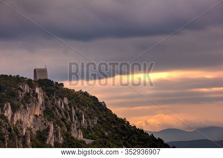 View Of The The Temple Of Monte Grisa,  Roman-catholic Church North Of The City Of Trieste, Located 