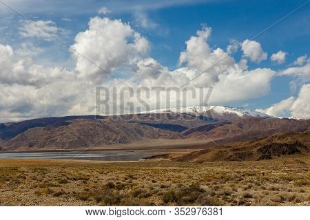 Orto Tokoy Reservoir, Kyrgyzstan, Central Asia, Scenic Landscape Near Reservoir.