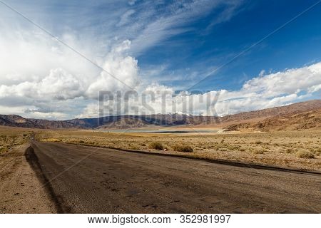 Highway Along The Orto Tokoy Reservoir, Kyrgyzstan
