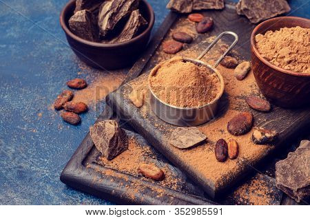 Cocoa Powder In A Metal Sieve