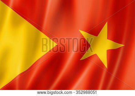 Tigray Ethnic Flag, Africa. 3d Illustration Render