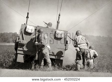 Reconstitution de la bataille d'époque WW2