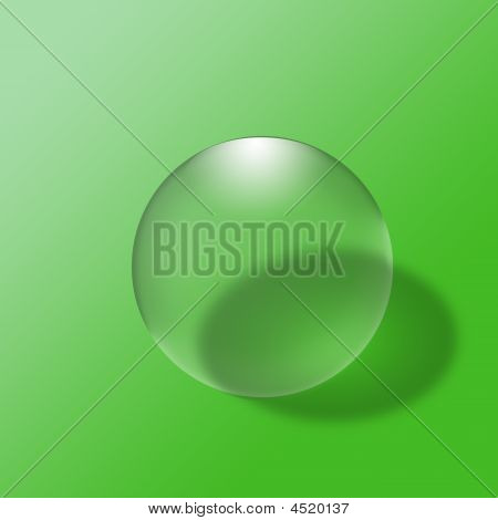 Üveg Ball zöld háttér