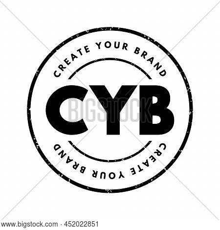 Cyb - Create Your Brand Acronym, Business Concept Background