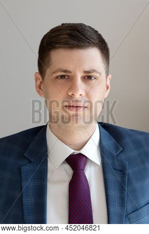 Portrait Of A Male Freelancer. Decentralized Work Of Digital Nomads, Hybrid Work Model.