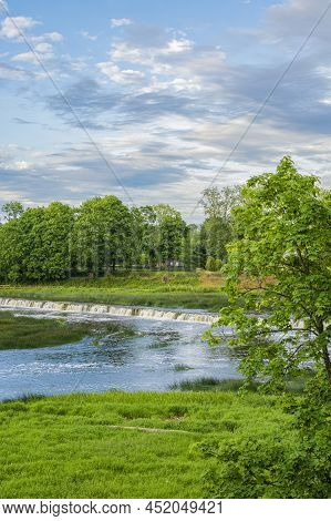 View Of The Venta Rapid, Widest Waterfall In Europe, Kuldiga, Latvia