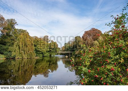 Copenhagen, Denmark. Oersted Park In The City Center. Tourism In Denmark.