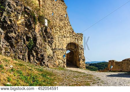 Famous Rupea Fortress In Transylvania, Romania. Rupea Citadel (cetatea Rupea)