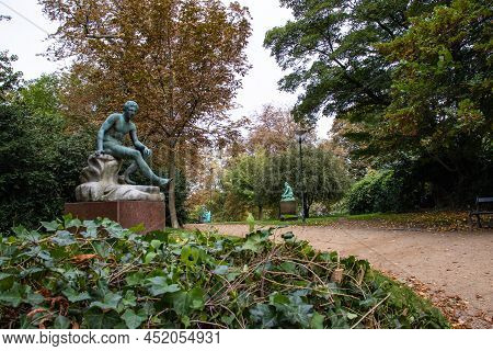 Copenhagen, Denmark. Oersted Park In The City Center. Tourism In Denmark.
