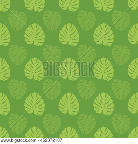 Vector Plam Leaves Seamless Pattern Background For Summer