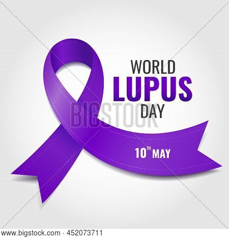 Vector Illustration Of World Lupus Day. Ribbon